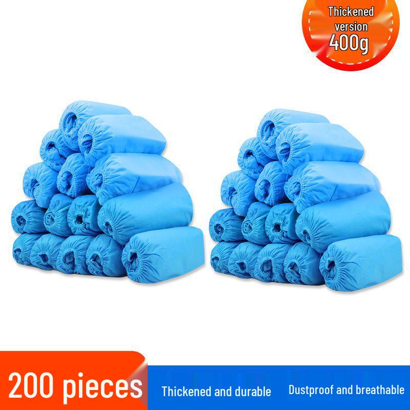Disposable Non-Woven Shoe Covers - Wear-Resistant, Non-Slip, Dustproof, Breathable, Indoor Footwear for Students and Adults, Thickened, Free Shipping