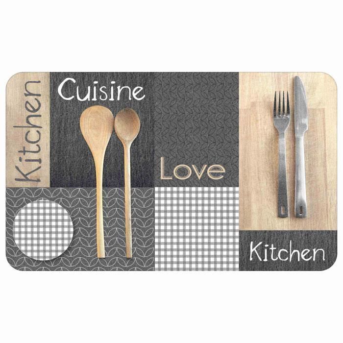 Tapis - Cantin - 45 X 75 Cm - Noir - Rectangulaire - Moderne