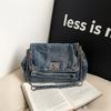 Retro casual denim tas dames nieuwe stijl ketting schoudertas grote capaciteit forens tote bag