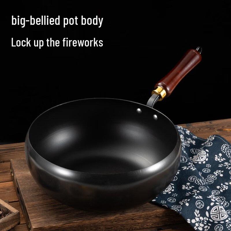 Wutuo Traditional Cast Iron Stew Pot with Glass Lid