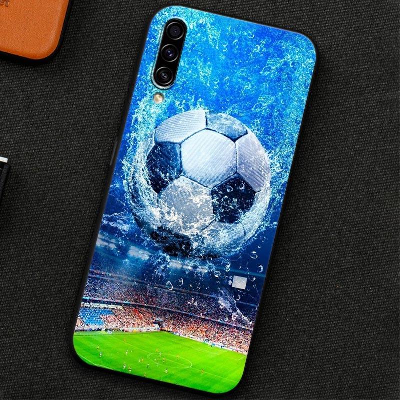 Soft Case For Samsung Galaxy A30 A30S A50 A50S A10S A70 A20S A10 A40 A7 A9 2018 Silicone Back Cover Football Passion Soccer Ball
