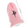 Portable Ballet Shoe Bag Canvas Drawstring Dance Pouch Water Resistant Organizer for Women Dance Class Rehearsal Travel