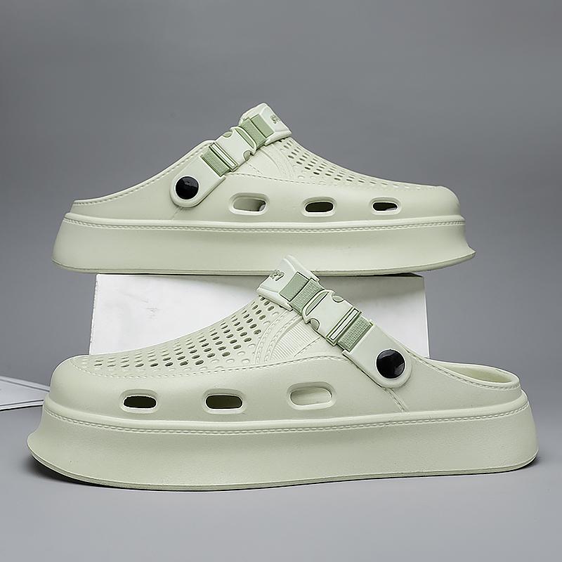 Summer Men Slippers Simple Design Sandals Breathable Garden Shoes Platform Clogs Beach Slippers Flip Flops Indoor Shoes Slides