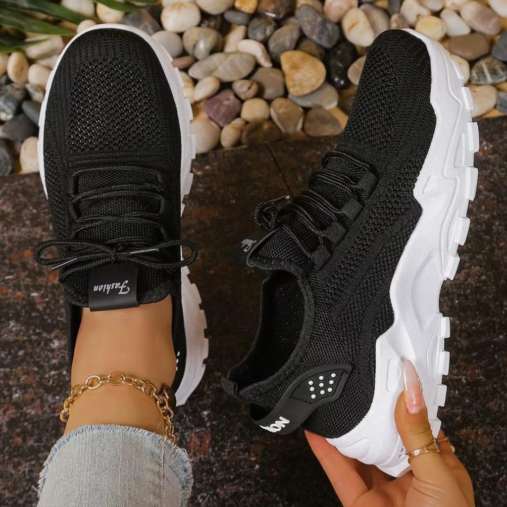 Schuhe Damen beliebt Sommer Damenschuhe vielseitig Sportnetz Einzelschuhe Außenhandel Damenschuhe Fliegenstrick Mesh modisch und atmungsaktiv