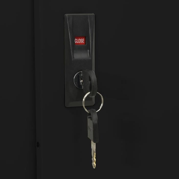 VidaXL Armoire de bureau et porte coulissante, Anthracite 90x40x180 cm