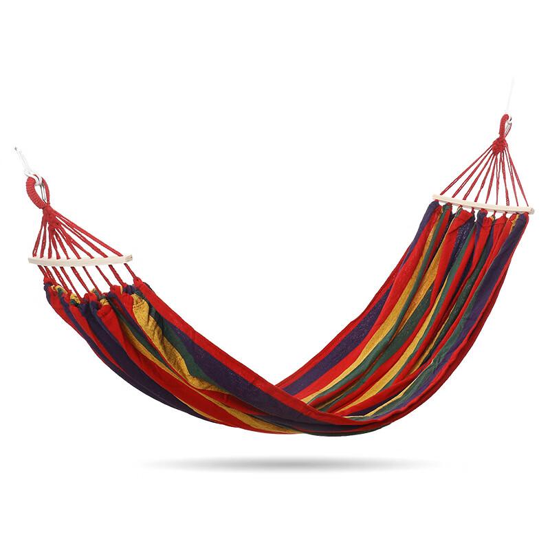 Outdoor Canvas Hammock with Curved Spreader Bar