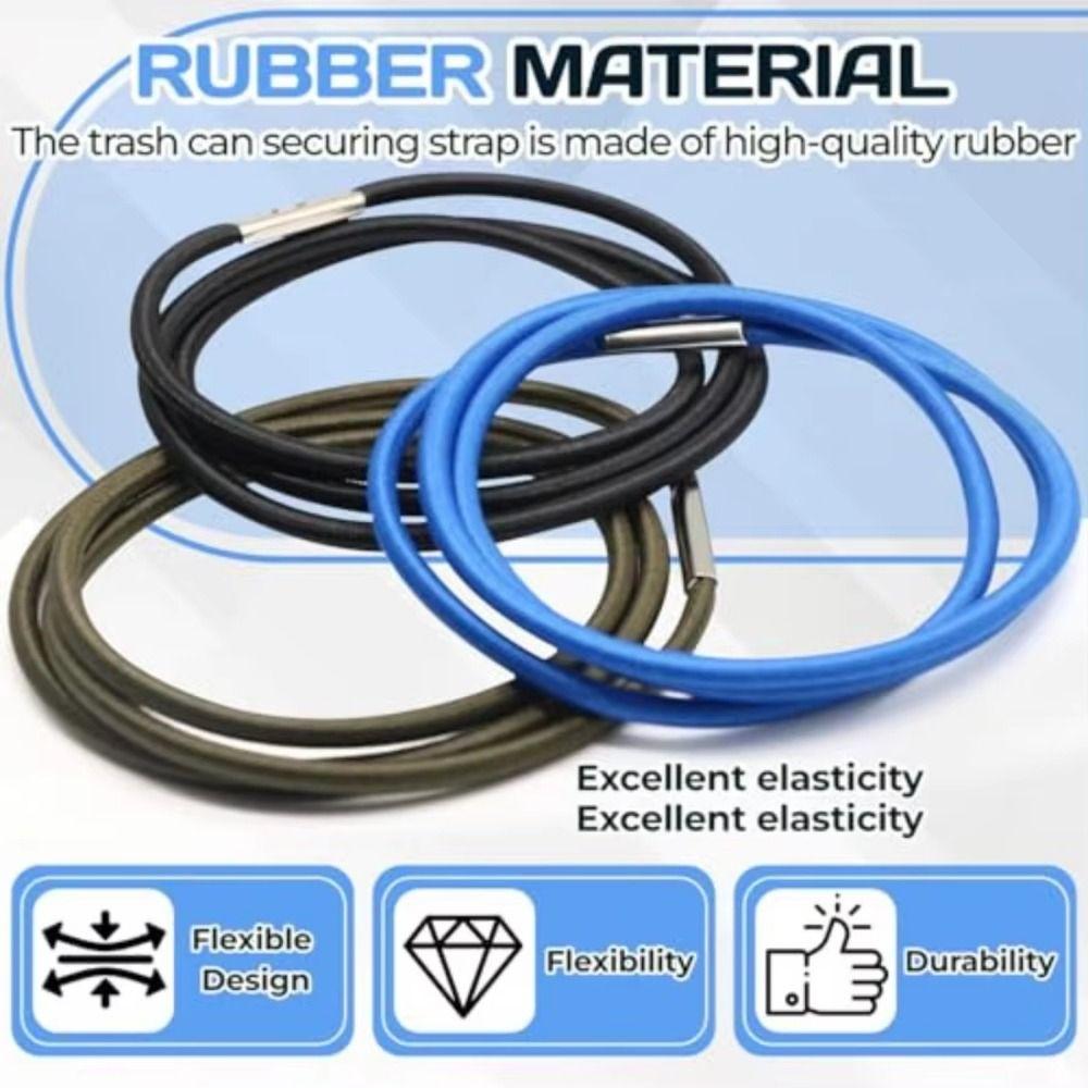 3Pcs Colorful Garbage Can Bands Durable Rubber Bands Universal Fit Trash Can Bands  Household