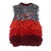 European-American Color-Block Fringe V-Neck Sweater Vest for Women - Spring/Autumn Collection