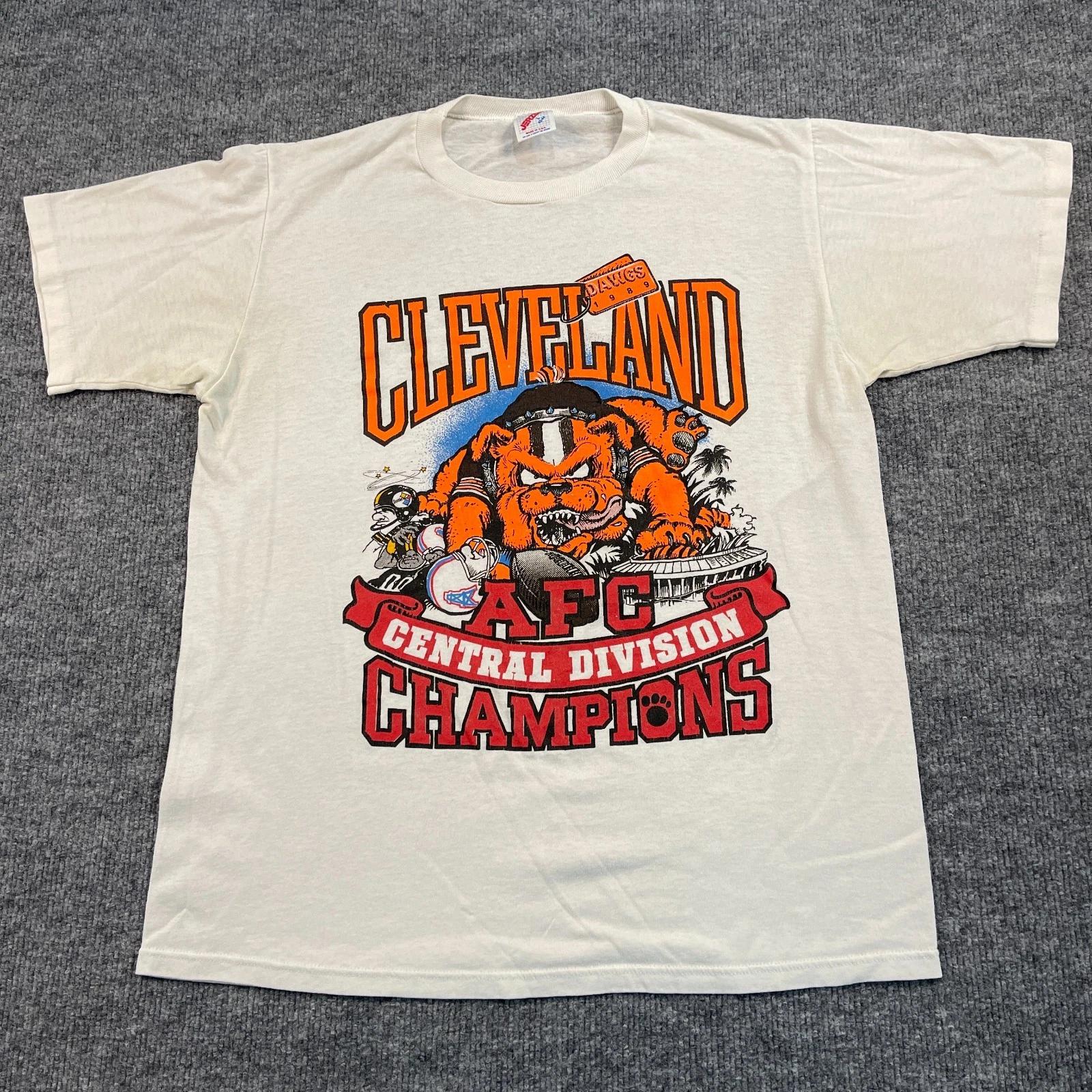 

Vintage 80s Cleveland Browns Shirt Medium 20x26 AFC Central Division Champions XL