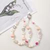 Douyin Beaded Pearl Phone Chain with Metal Buckle - Universal Anti-Lost Wrist Strap