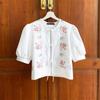 ZANZEA Women Casual Short Sleeve Floral Print Lace Up Cover Up Blouse
