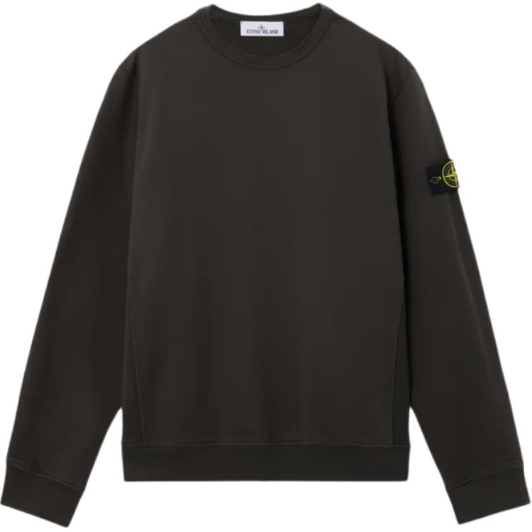 Stone Island Effen Ronde Hals Pullover Lange Mouwen Sweatshirt Heren sweatshirts Loodgrijs K2S156100028S0A20-V0062 L