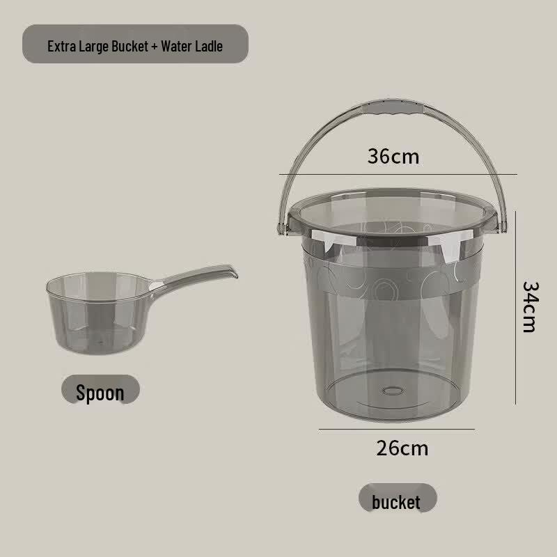 ZISIZ Thickened Transparent Water Storage Bucket with Lid