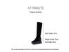 Women's Black Suede Knee-High Boots - 8CM Height Increase, Thick Sole, Plus Velvet, Elastic, 2025 Autumn/Winter Collection