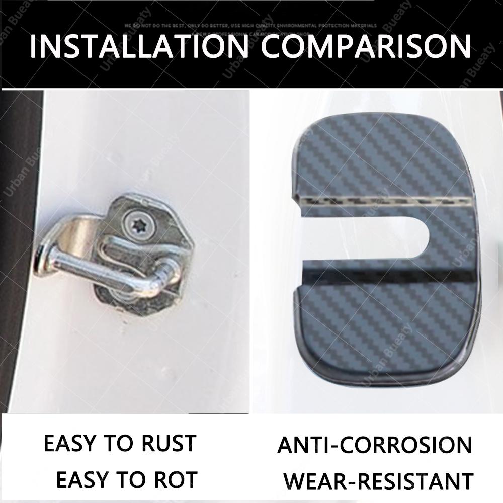 Car Door Lock Cover Auto Protection Case For Tesla Model 3 Model S Model X Model Y Cybertruck P100D Roadster Car Accessories