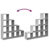 Room Divider Bookshelf 4 Tier Grey Sonoma 131.5 x 29 x 131.5 cm