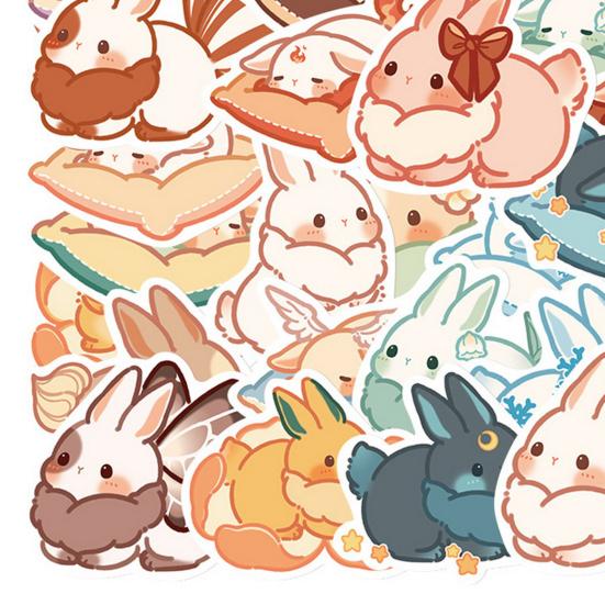 40Pcs/Set Delicate Waterproof Decoration Removable Kids Water Cup Collage Sticker Notebook Supply Graffiti