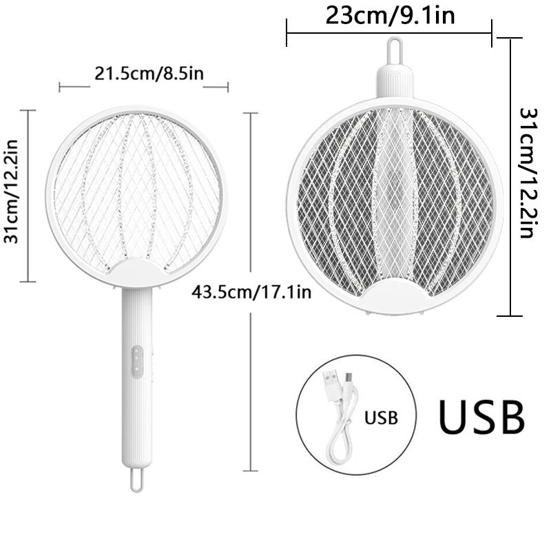Foldable Electric Mosquito Killer Swatter USB Rechargeable Mosquito Repellent Trap Outdoor Portable Insect Flies Bug Zapper