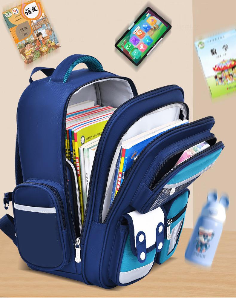 Schultasche mit großer Kapazität und Rückenstütze für Jungen im Alter von 3-6 Jahren, Capybara-Design, 1. Klasse