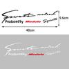 Sport Letter Car Stickers Emblem Badge Decal Auto Automobile Bonnet Sticker For Honda Fit Civic Jazz CITY Accord CR-Z VTEC Vezel IQ1