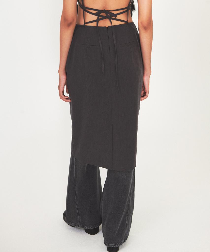Daiaegeuneol Strap Sleeveless Dress (Dark Gray)