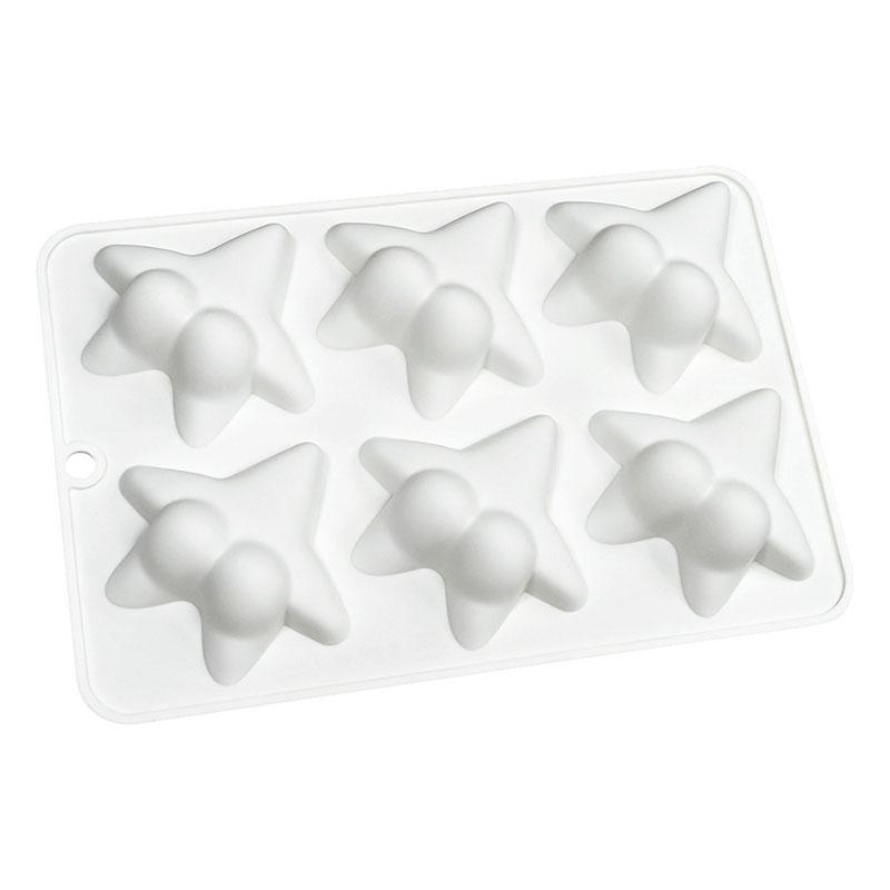 

3D Starfish Mousse Cake Silicone Mold Cartoon Star Soap Candle Ice Cube Tray Wax Melts Crayon Jelly Resin Kitchen Baking Tools