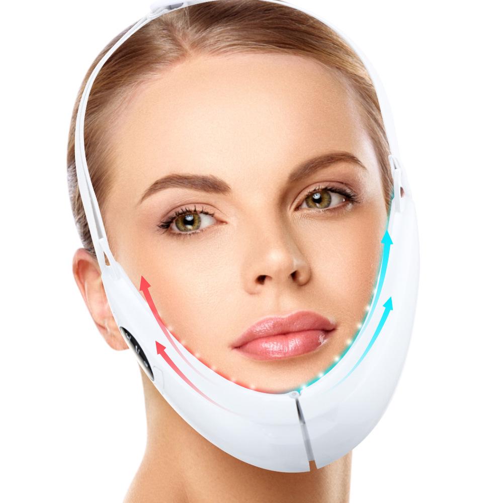 Smart EMS Vibration Massage Facial Slimming Device for Nasolabial Fold Shaping and Chin Contouring