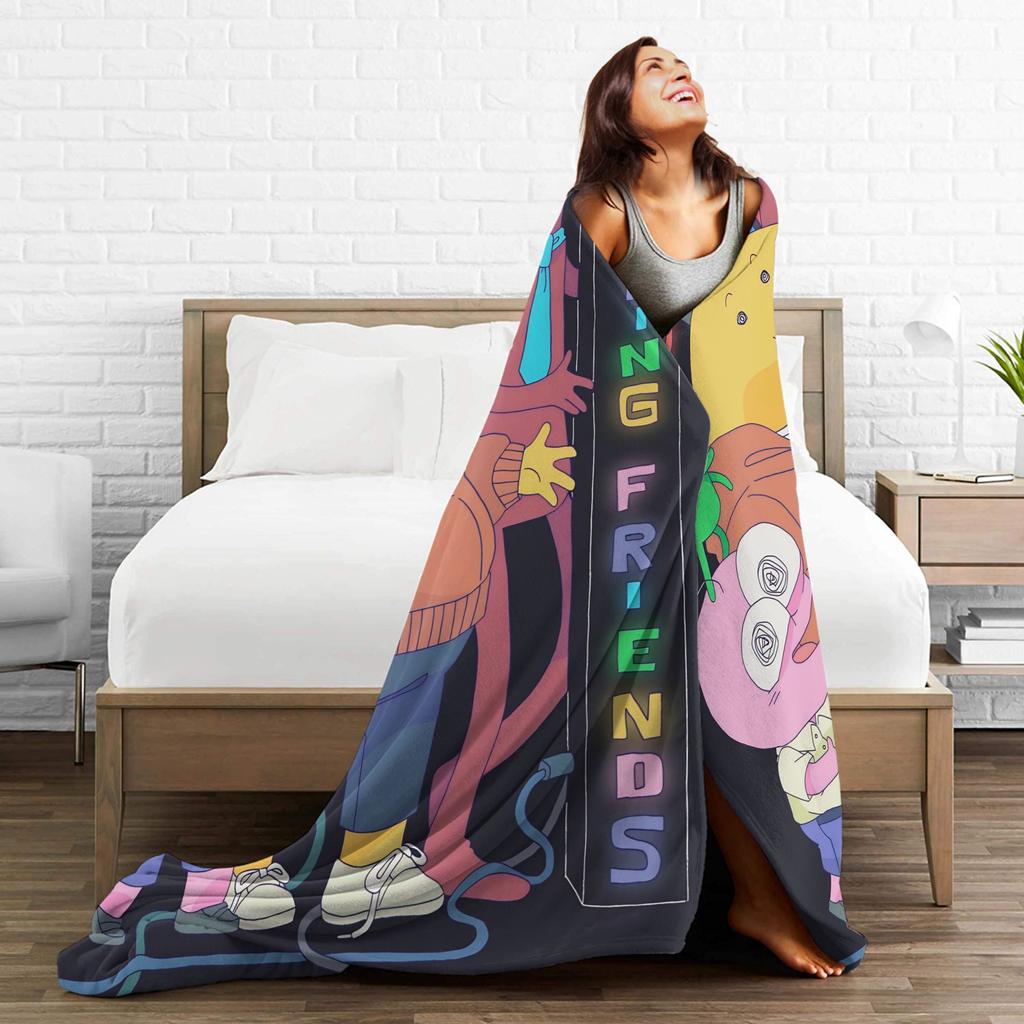 Smiling Friends Pim and Charlie  Gift Blanket For Men Women Cozy Soft  Throw Blankets for Couch 50x60 Inches Multiple Sizes