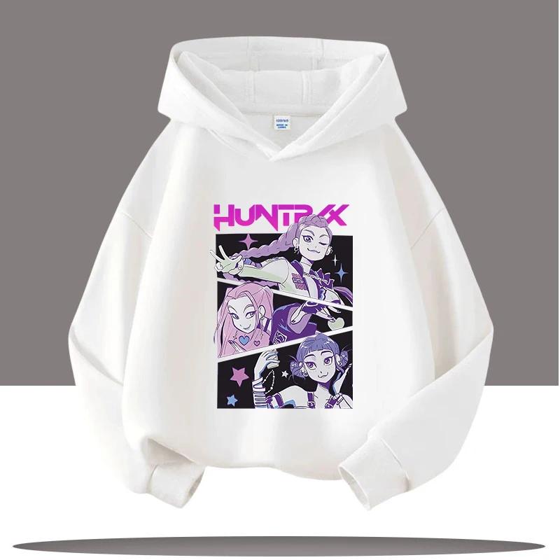 Devil Hunter Korejská Populární Mikina Dívka Top s Dlouhým Rukávem Saja Potisk Dětské Podzimní a Zimní Ležérní Streetwear