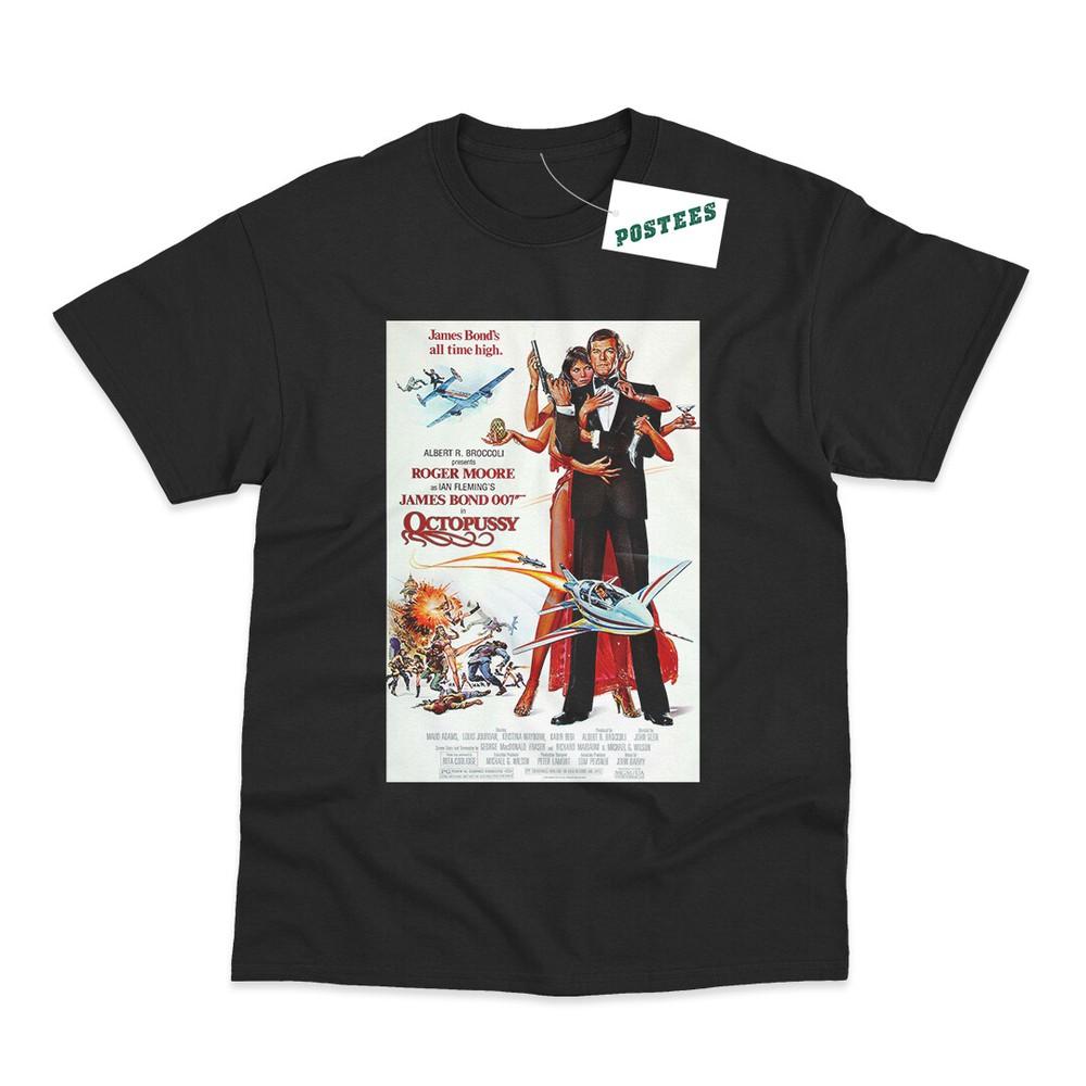 Retro Movie Poster Inspired By James Bond Octopussy DTG Printed TShirt Unisex T-Shirt XXL