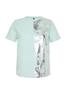 Women's Fashion Plus Size T-Shirt Crew Neck Short Orange Slit and Ruffle Detailed Boyfriend Knitted T-shirt