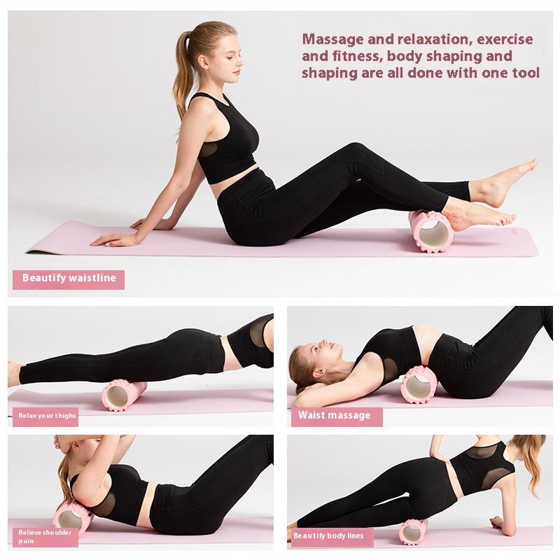 30 cm Yogaspalte Rückenrolle Fitness Muskelentspannung Schaumstoffrolle Heim-Fitnessstudio Massagestab Yogarad Übungen Pilates Ausrüstung
