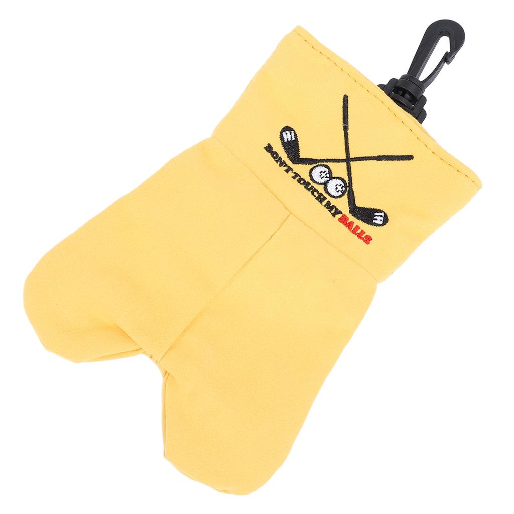 Funny Ball Pouch Double Sided Velvet Reusable Hanging Hook Holds 2 Balls Funny Print Ball Accessorie