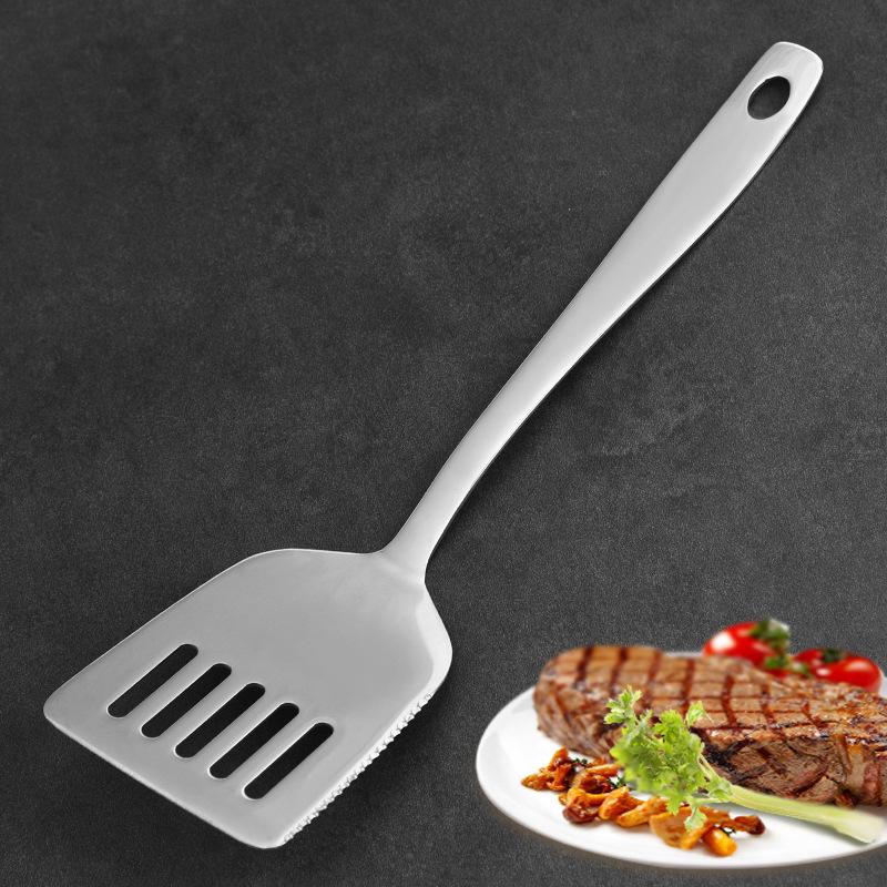 

Multi-Purpose Stainless Steel Ladle and Pastry Spatula for Soup, Fried Rice, and Hot Pot Spatula серебряный