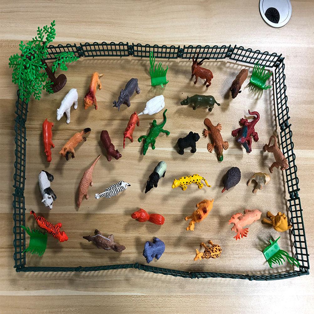 53 Stück Tier-Set PVC Tier Tiere Figuren Spielzeug Mini Dschungeltiere Spielzeug Pädagogisches Lernen