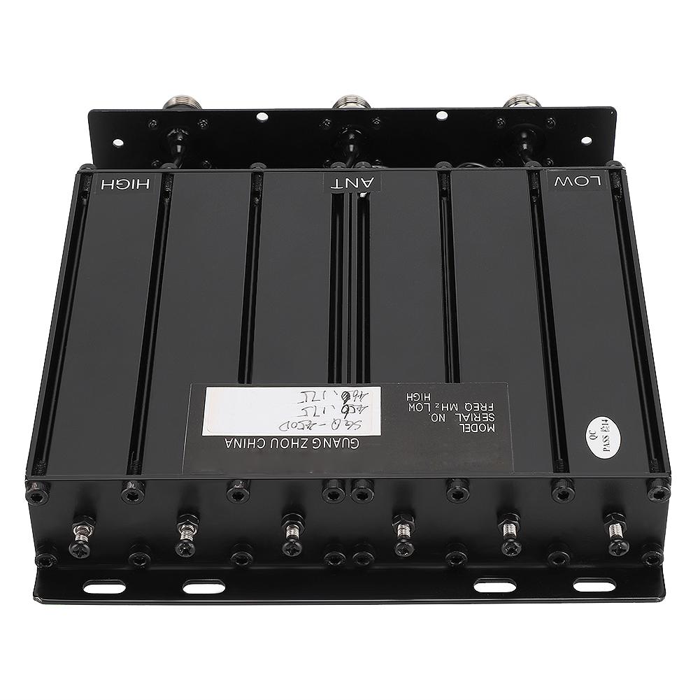 50W 6 Cavity UHF Portable Duplexer with Multiple Stop Band Filters (TX: 456.175 RX: 466.175)