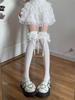 Lolita White Lace Bow Over-the-Knee Velvet Socks