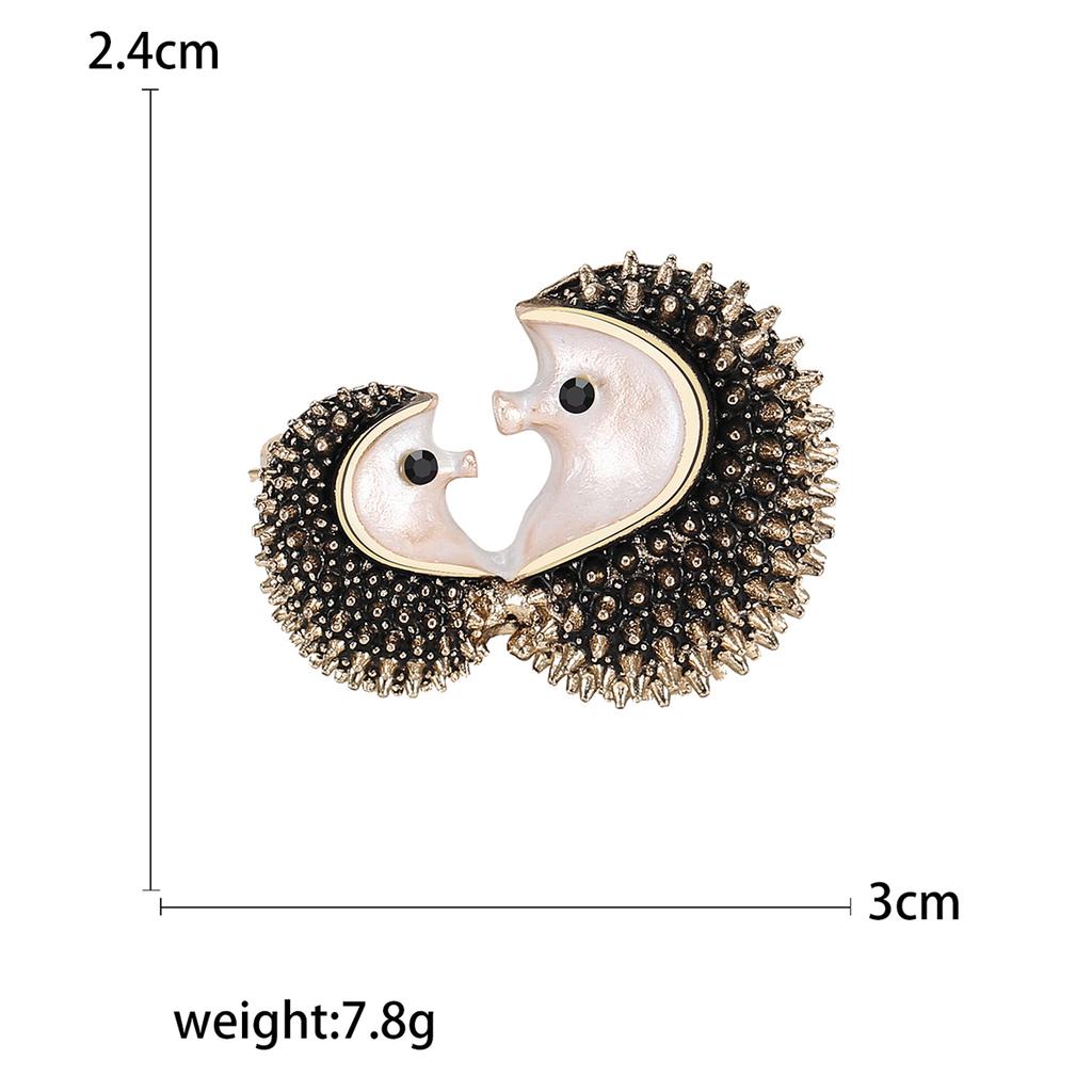 Enamel Hedgehog Brooches for Women Unisex Small Animal Pins Banquet Party Backpack Gifts Jewelry Accessories