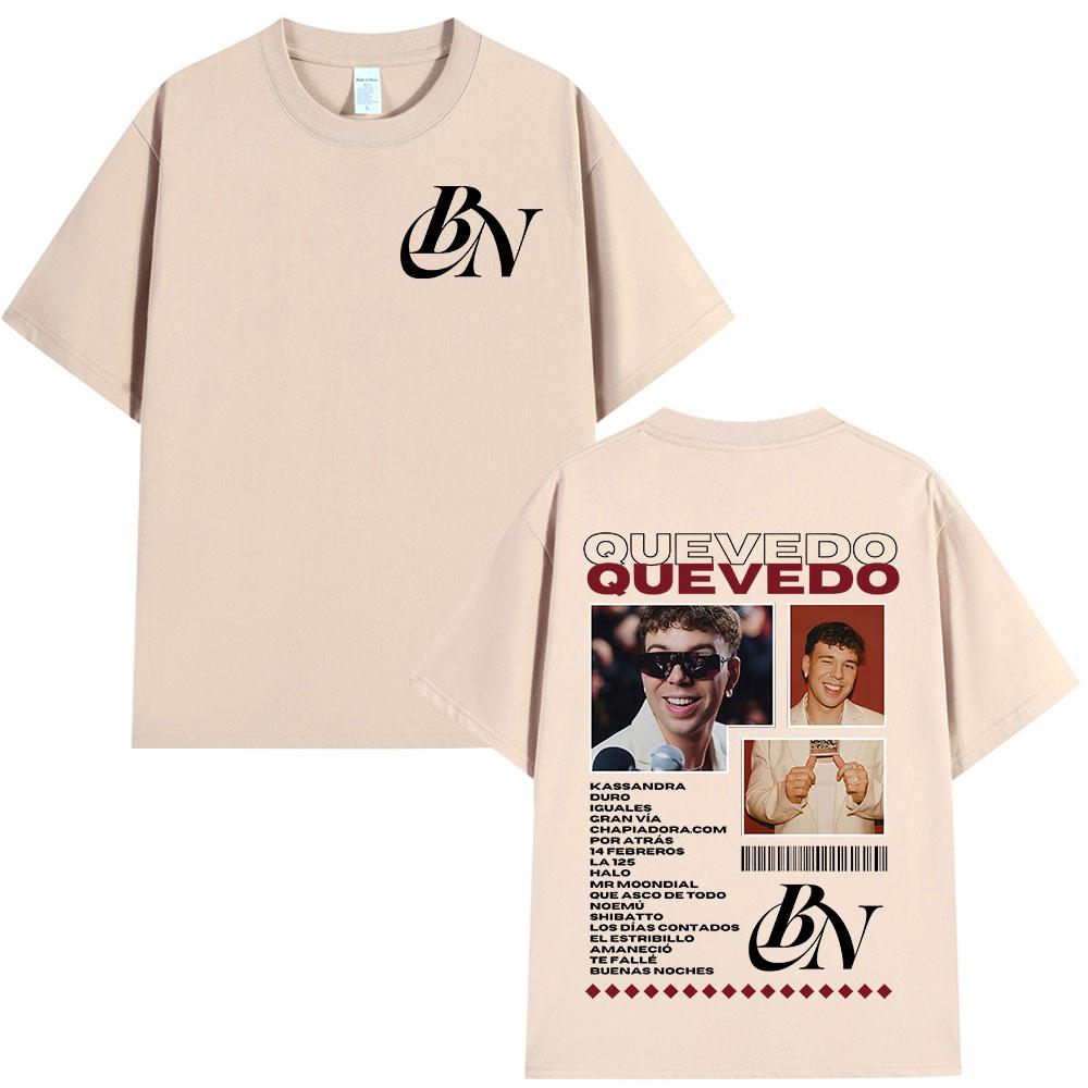 Rapper Quevedo Buenas Noches T Shirts Unisexs Unisex High Quality Fashion Tshirts Streetwear Short Sleeve Oversized Cotton Tshirt