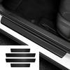 4 pezzi Piastre Protettive Spesse per Portiere Auto Adesivi Fibra di CarbonioPelle Adesivo Auto Copri Battitacco Antigraffio Decalcomania