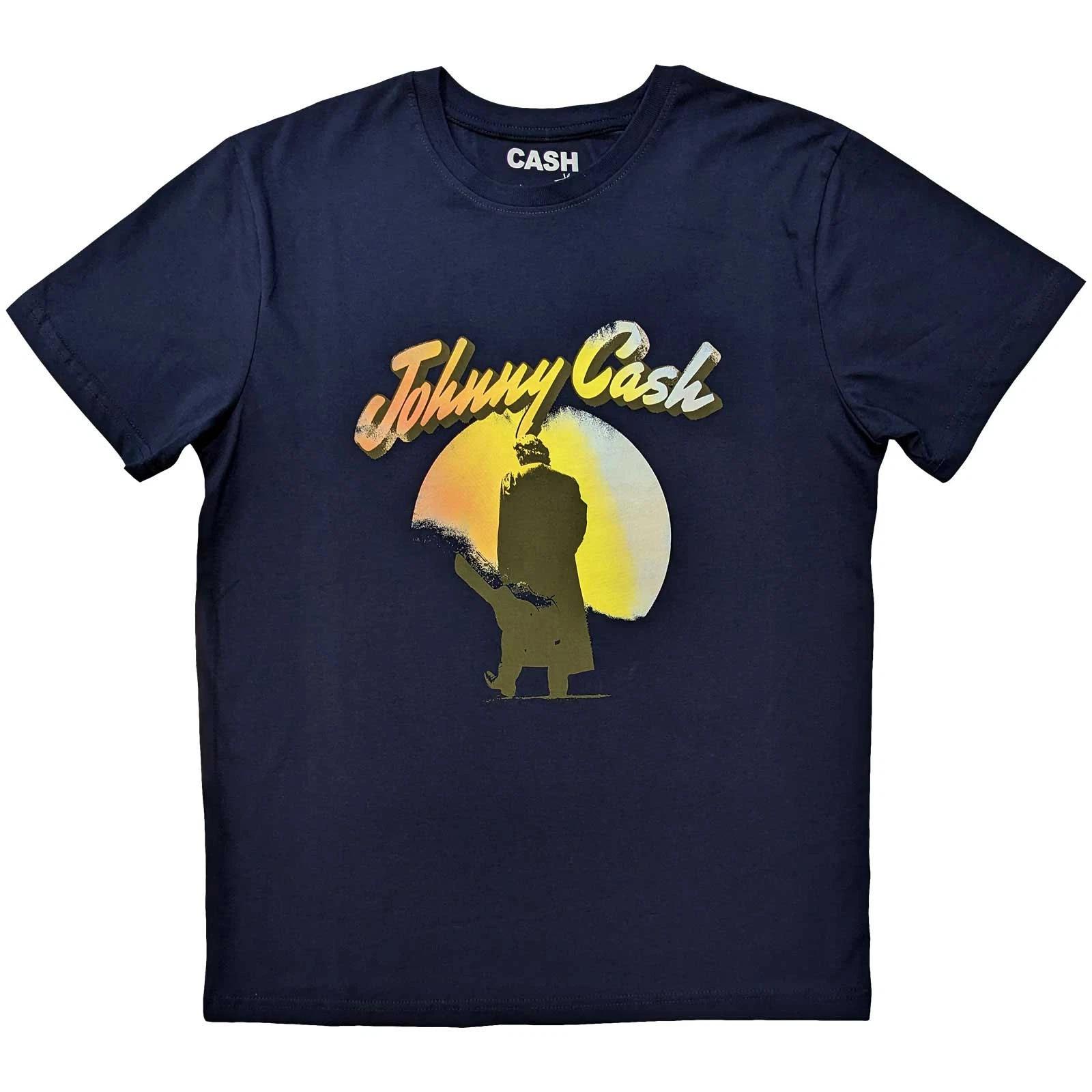 Johnny Cash Walking Guitar Official Mens Unisex T-Shirt 3XL
