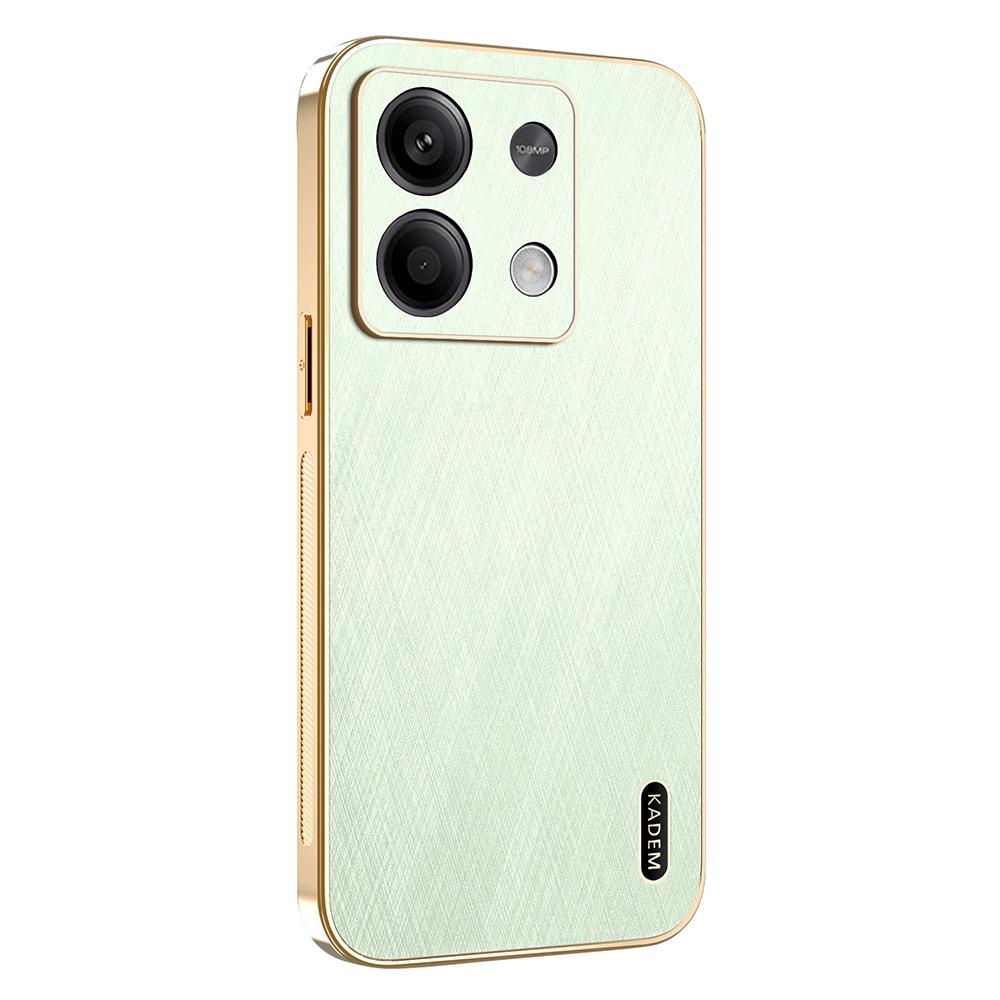 

KADEM For Xiaomi Redmi Note 13 5G Case Electroplating Silk Texture PU+TPU Phone Back Cover Green
