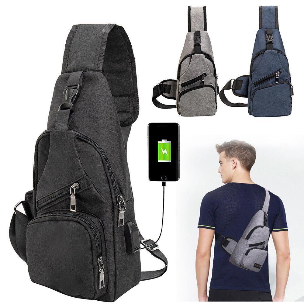 Versatile New Oxford Men Women Chest Pack With Durable Oxford Cloth And Usb Charging