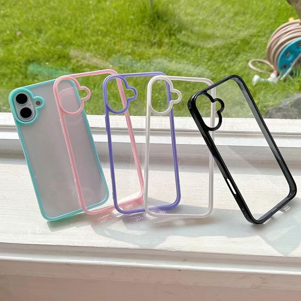 Luxury Candy Silicone Bumper Phone Case For iPhone 16 15 14 11 12 13 Pro Max XS XR 8 7 Plus Transparent Protection Back Cover