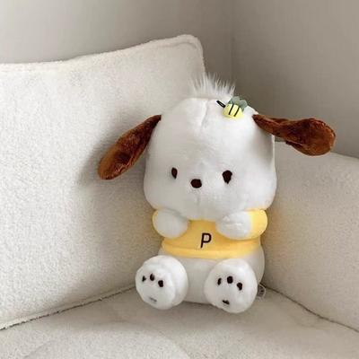 Haengbuk Pochacco Character Doll Cute Dog Plush Toy, Bee, 32cm, Popular Toys for Korean Children