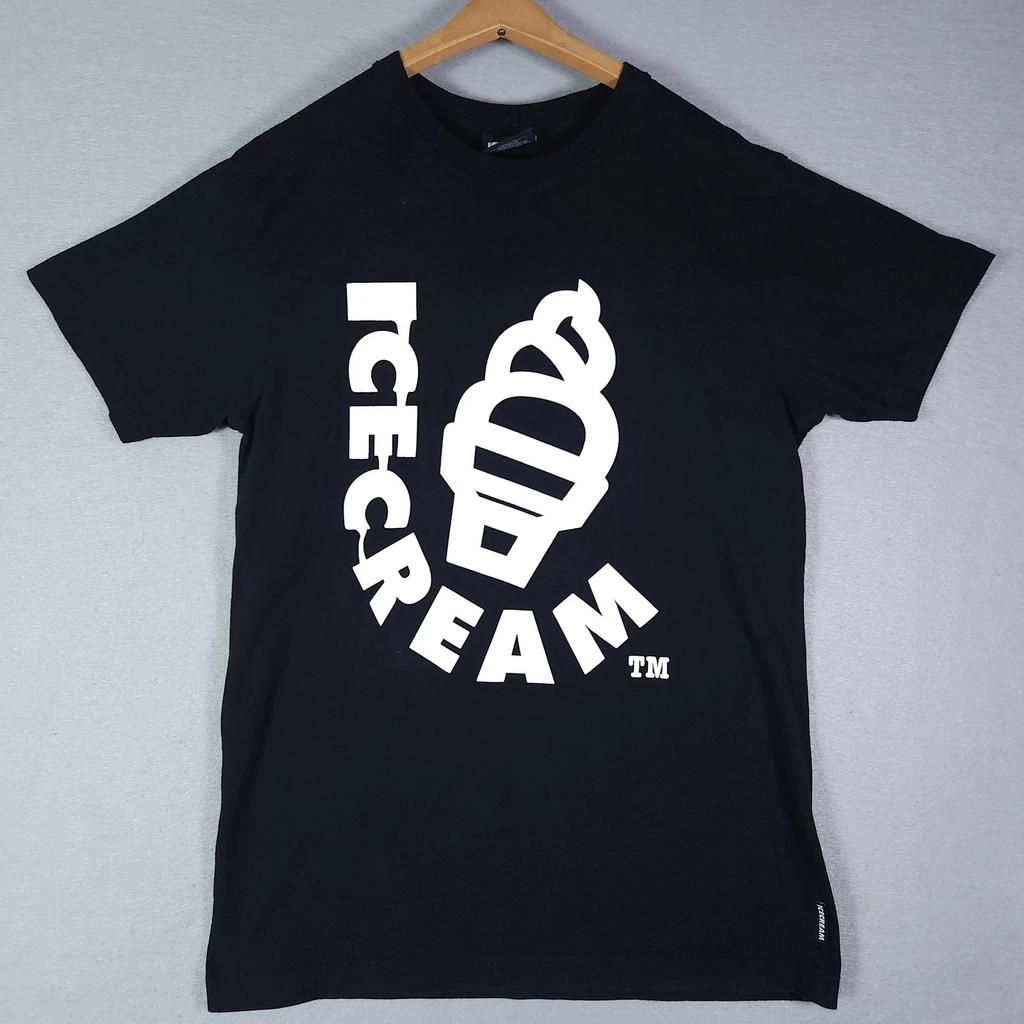 Icecream T-Shirt Mens Medium Black White Graphic Tee Streetwear Skatewear Logo
