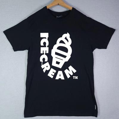 Icecream T-Shirt Mens Medium Black White Graphic Tee Streetwear Skatewear Logo
