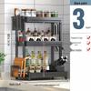 3-Tier Kitchen Spice Rack Organizer with Utensil Holders