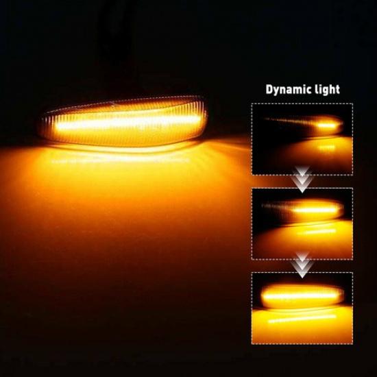 Für Mitsubishi EVO Lancer X Mirage LED GETÖNT Frontkotflügel Lichter Signal Blinker