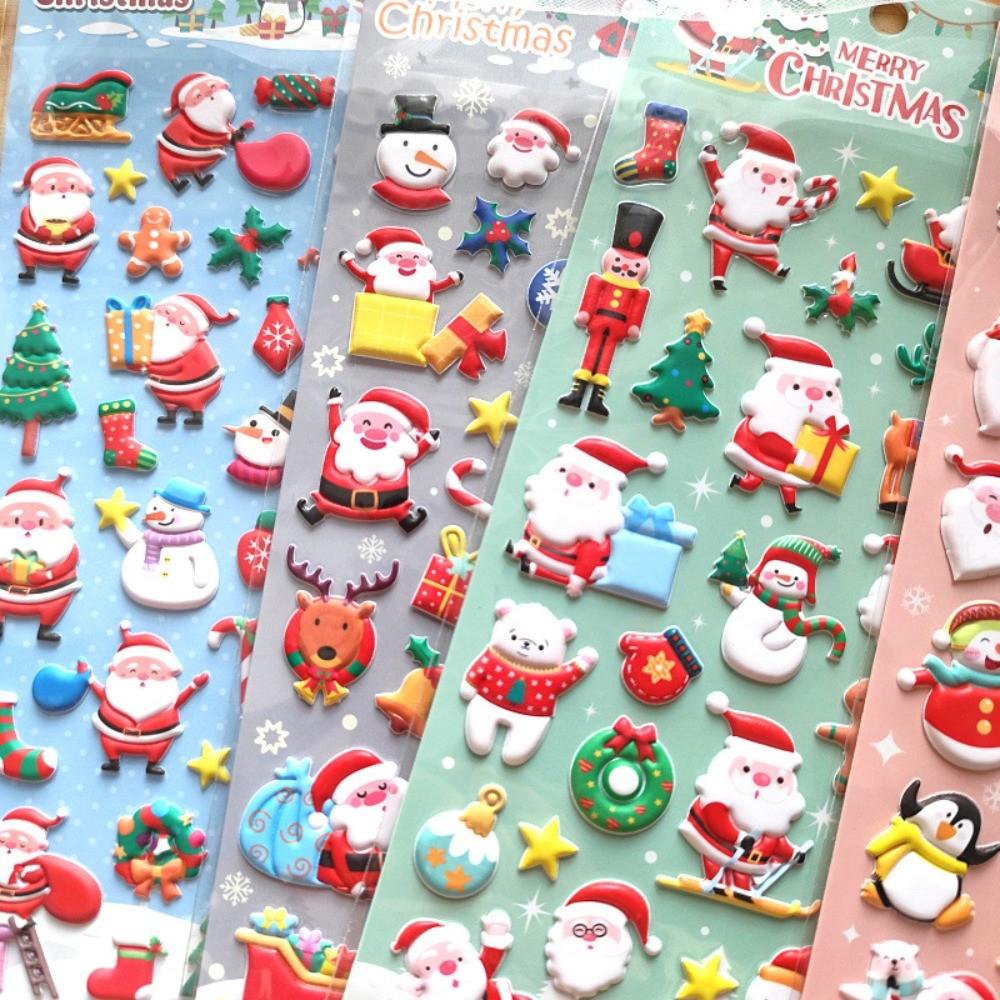 Merry Christmas Adorable Cartoon Santa Claus 3D EVA Soft Foam Stickers - DIY Decor for Journals BulingBulingStickers Store